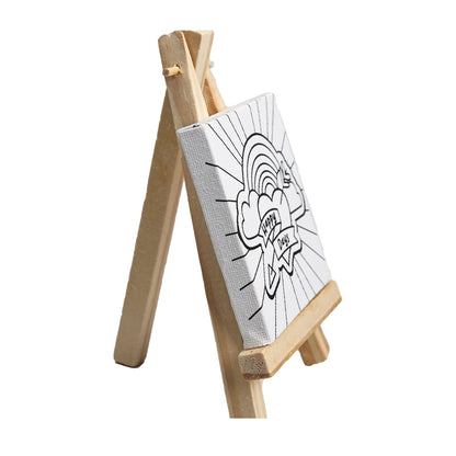 Coloring Painting Mini Stretched Canvas 8*8cm
