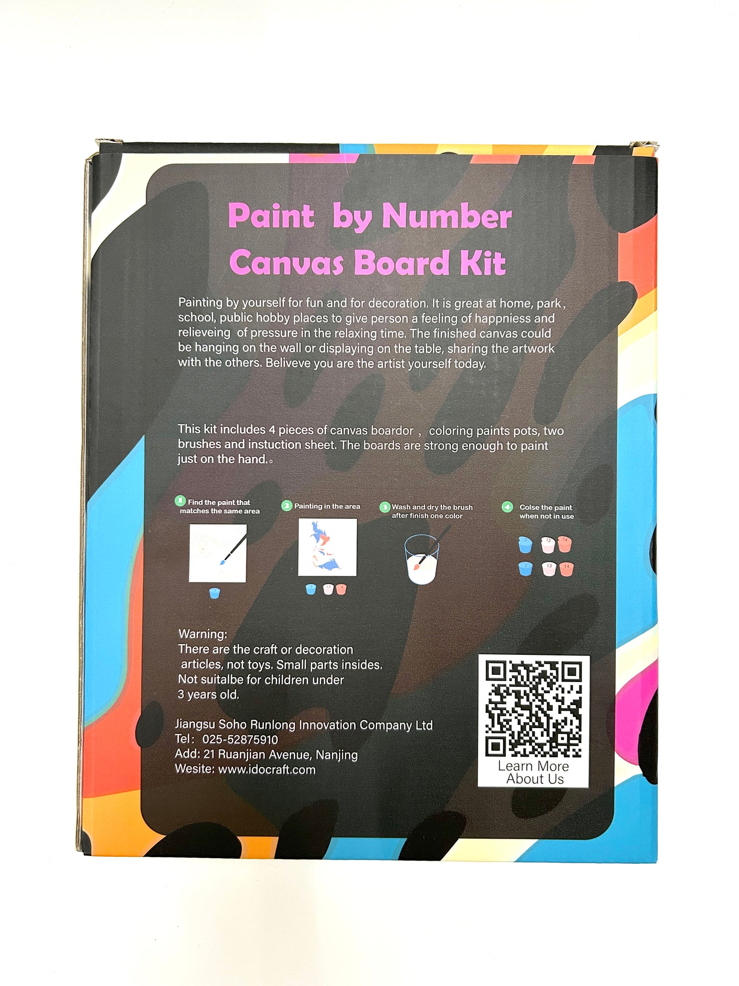 Paint By Number Canvas Panel 20*25 cm 4 PCS/set