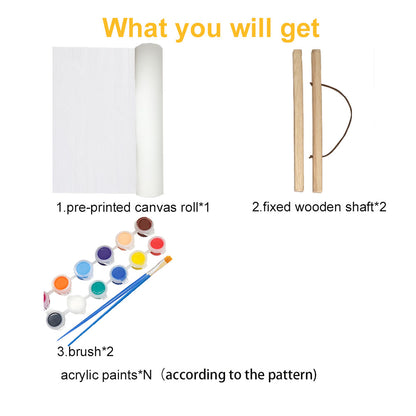 Paint By Number  Scroll Kit 30*40 cm