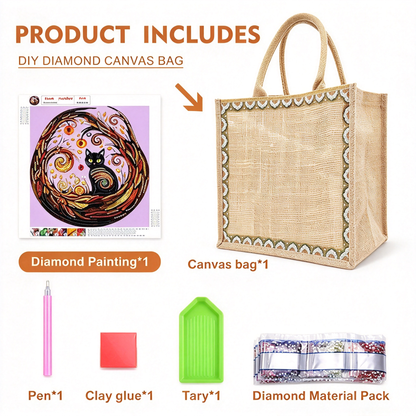 Diamond Painting Linen Bag Handbag 45*28*13 cm DIY