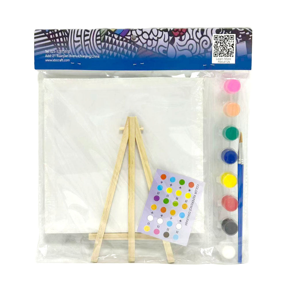 Coloring Painting, 3 mm MDF, Primed Canvas Panel  15*15 cm (6''*6'')