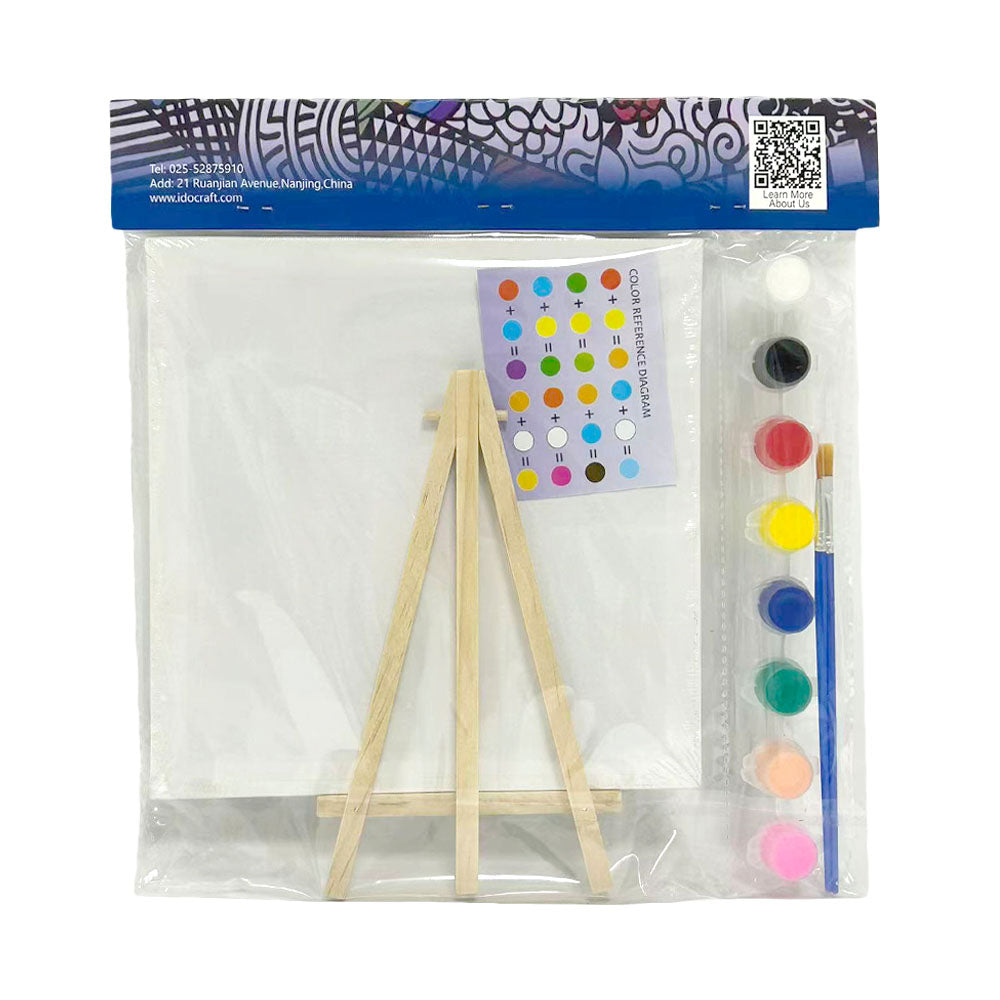 Coloring Painting, 3 mm MDF, Primed Canvas Panel  15*15 cm (6''*6'')