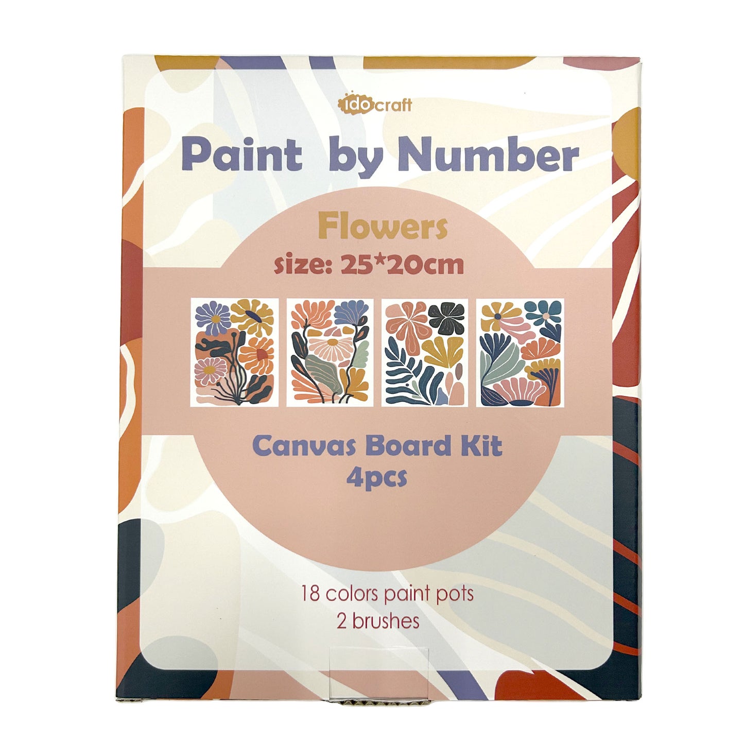 Paint By Number Canvas Panel 20*25 cm 4 PCS/set