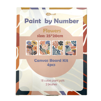 Paint By Number Canvas Panel 20*25 cm 4 PCS/set