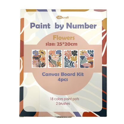 Paint By Number Canvas Panel 20*25 cm 4 PCS/set