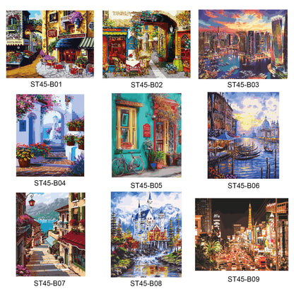 Paint By Number Stretched Canvas 40*50 cm for Wall Decoration