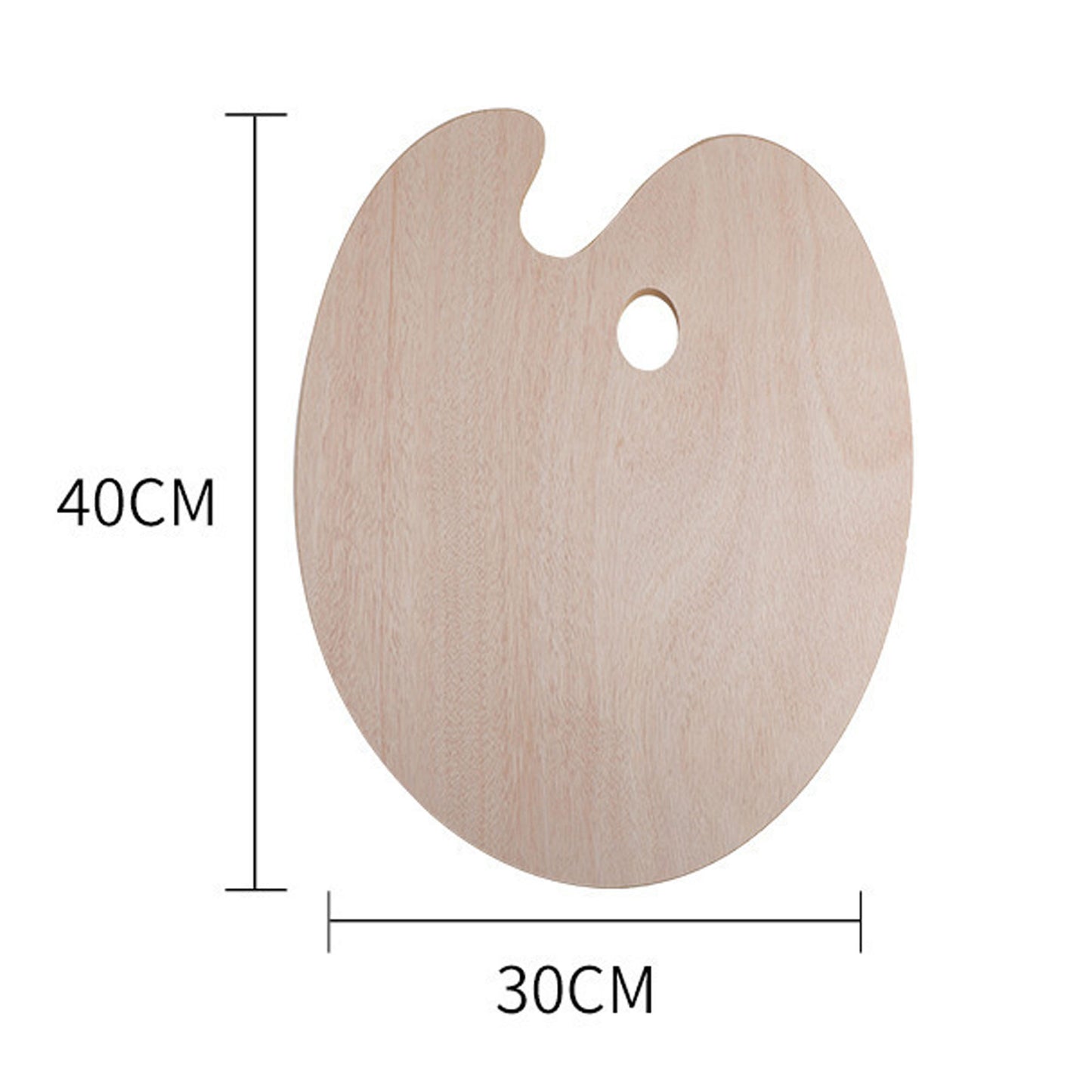 Kidney-Shape Painting Palette 9 Wells with 1 Finger Hole