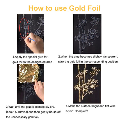 Paint By Number with Gold Foil 16*16 cm 3 PCS /set