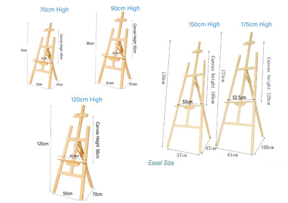Wooden Floor Easel Stand for Painting and Exhibition